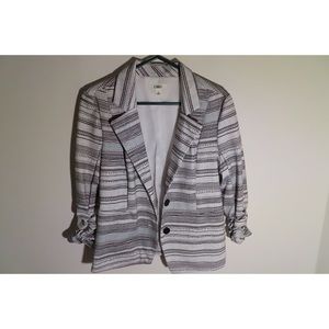 Black and white casual blazer